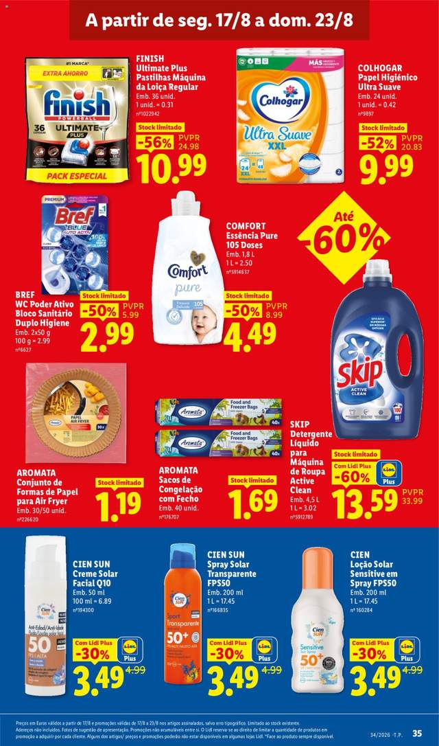Novo folheto Lidl a partir de 17/08