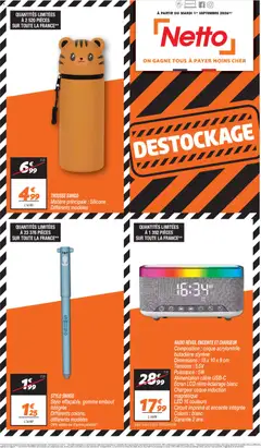 Prévisualisation de Netto destockage septembre du magasin Netto formulaire valide 01/09/2026