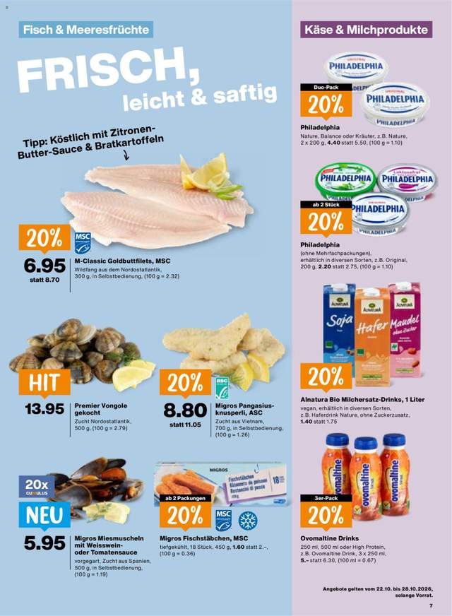 Neue Migros Aktionen ab 22.10.