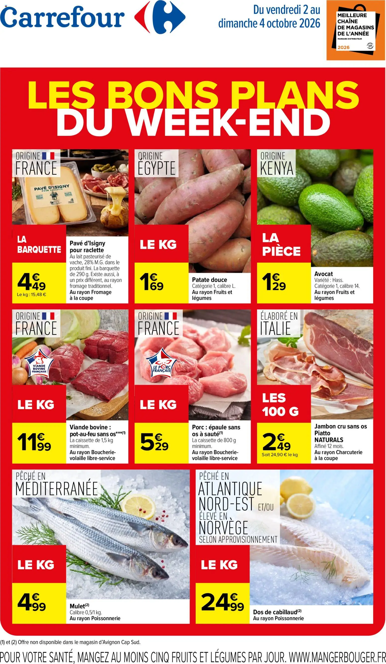 Prévisualisation de Carrefour les bons plans du week-end du magasin Carrefour formulaire valide 02/10/2026