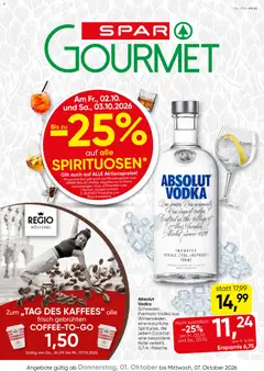 Vorschau der Angebote: SPAR Gourmet SPAR Gourmet Flugblatt gültig ab 01.10.2026