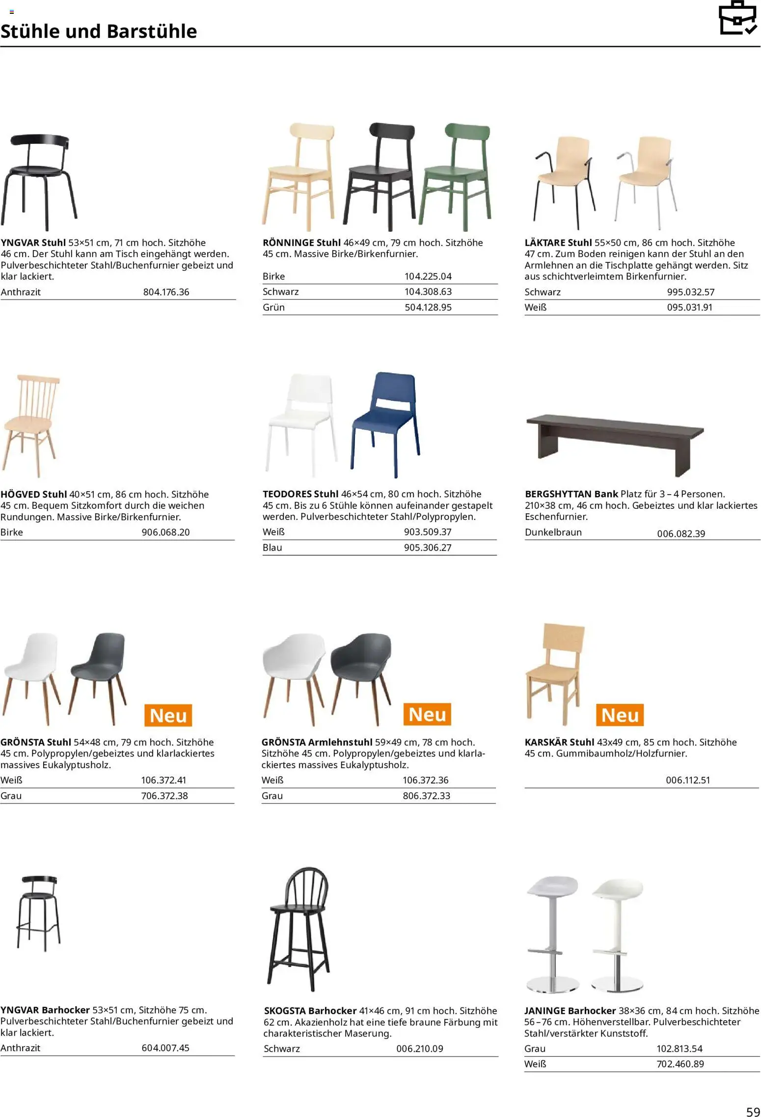 Vorschau von dem Prospekt des Geschäftes Ikea, gültig ab dem 11.09.2026 - Barhocker, Stuhl, Tisch