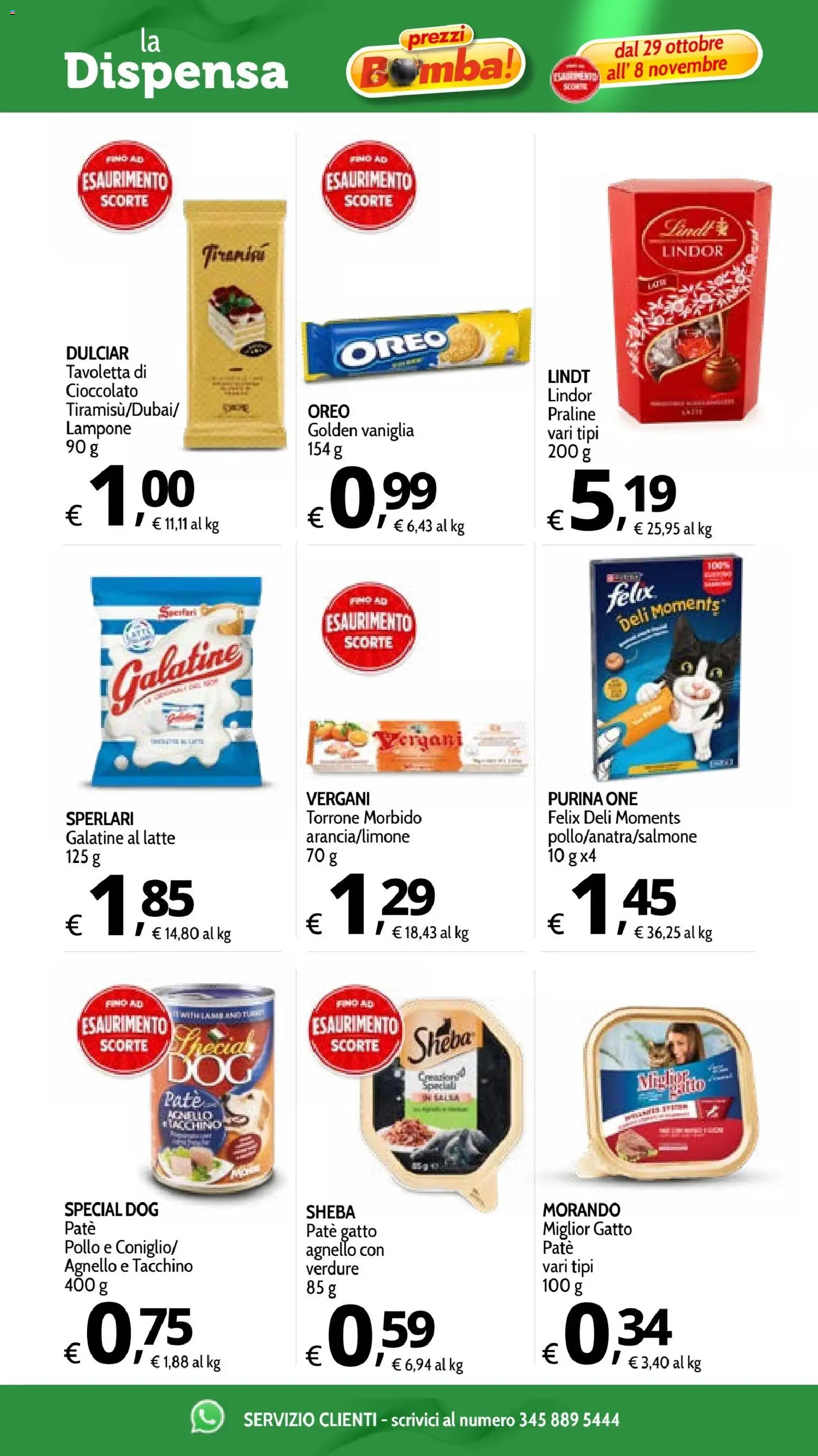 Anteprima dell'opuscolo Primo Prezzo volantino dal negozio Primo Prezzo valido da 29/10/2026 - Pollo, Lindt, Tacchino, Verdure, Agnello, Oreo, Paté, Tavoletta