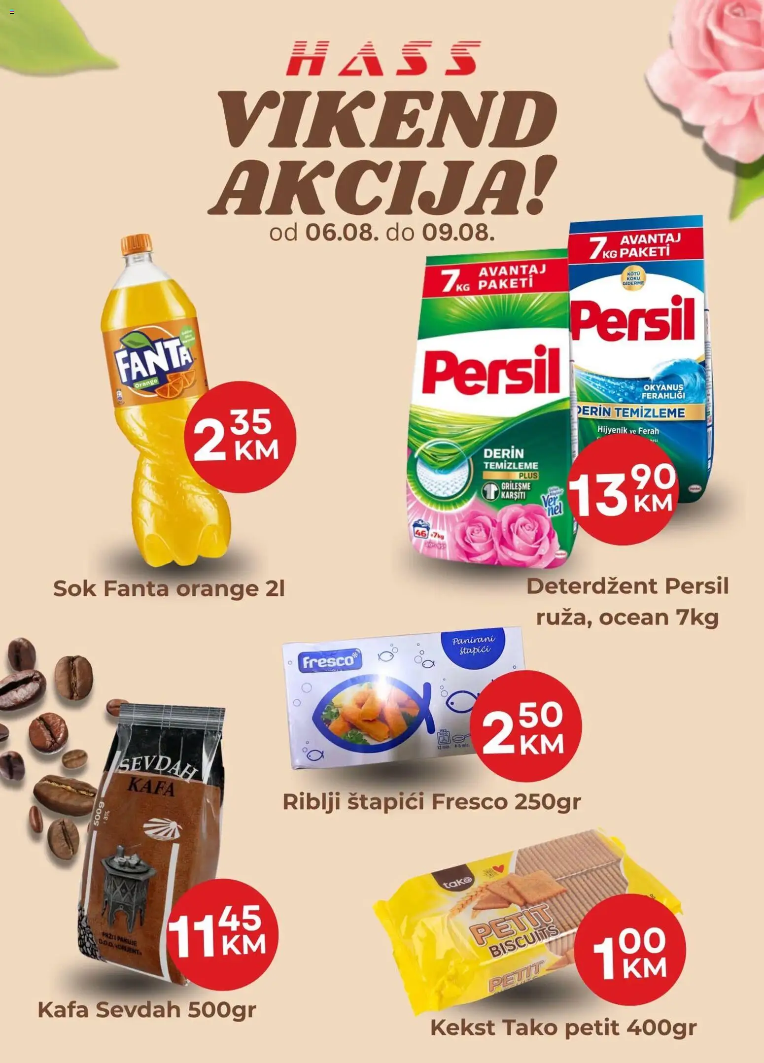 Pregled letka Hass vikend akcija trgovine Hass vrijedi od 06.08.2026