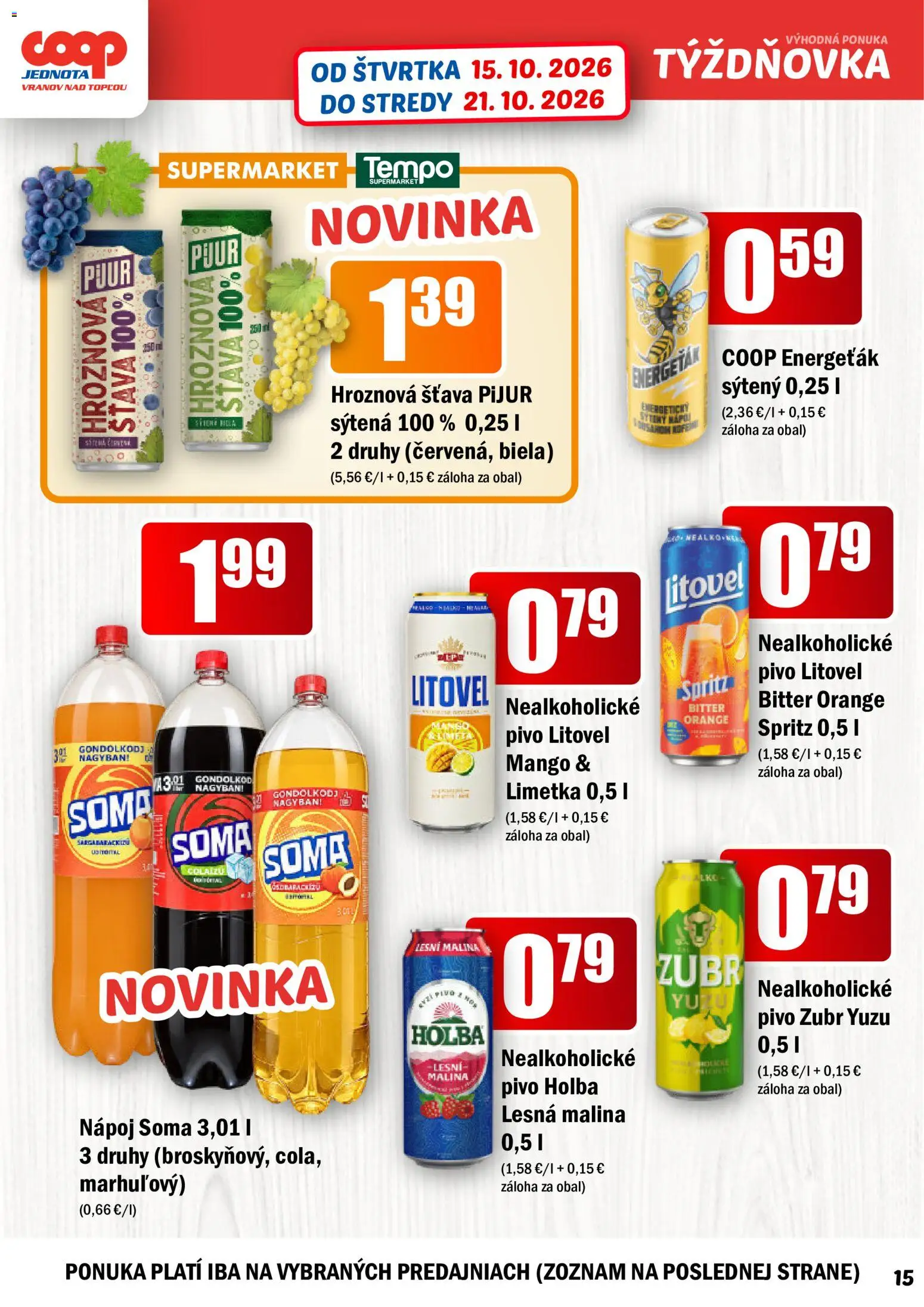 Náhľad COOP Jednota letáku platného od 15.10.2026