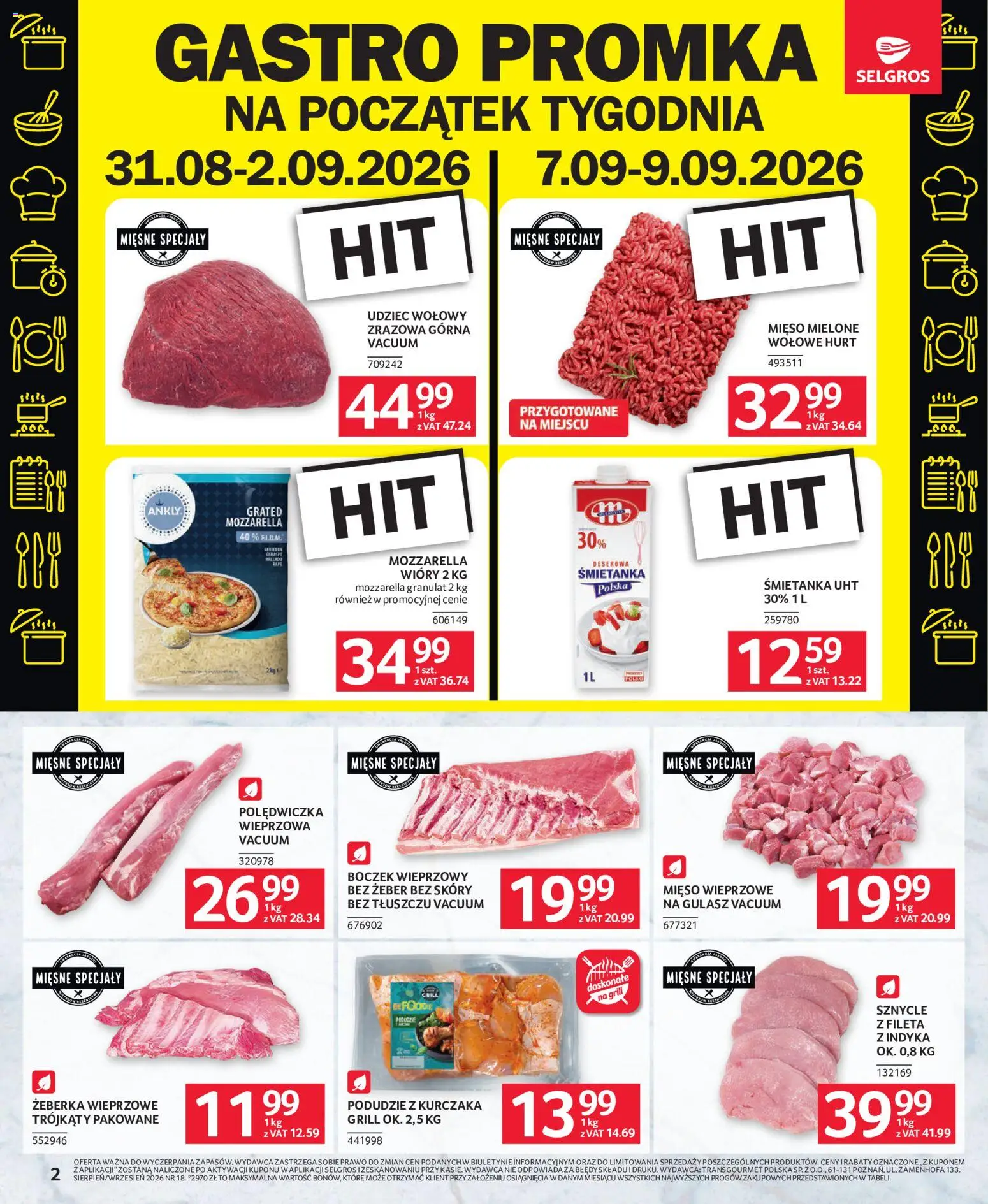 Pogląd gazetki "Selgros cash&carry gazetka - Oferta dla gastronomii" ze sklepu Selgros cash&carry ważnej od 27.08.2026