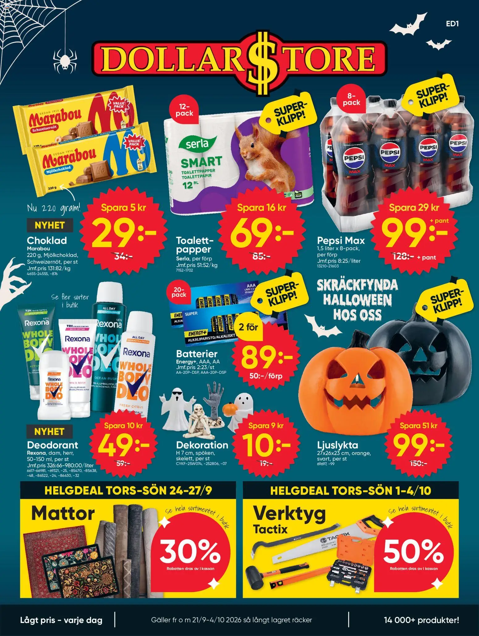 Förhandsgranska reklamblad Dollar Store erbjudanden från butik Dollar Store gäller från 21/09/2026