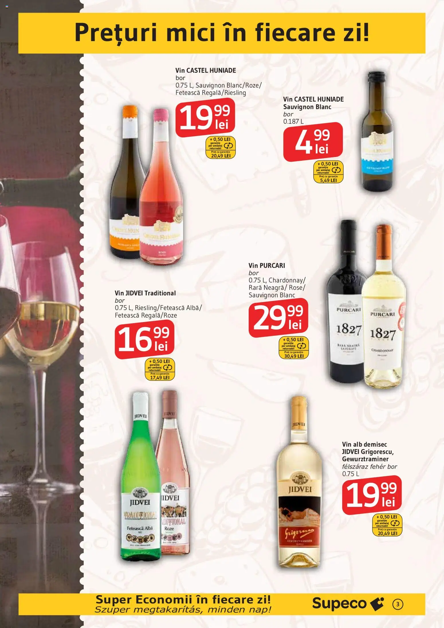 Previzualizarea de cataloage: Supeco Supeco Catalog Vin&Branza Bilingv valabil de la 08.10.2026 - Mici, Vin, Alba, Vin alb, Castel huniade, Sauvignon
