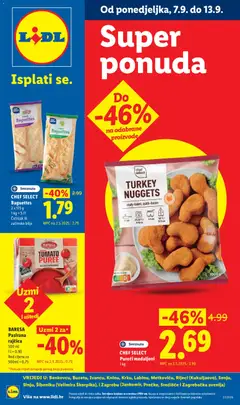Pregled letka Lidl Super Ponuda trgovine Lidl vrijedi od 07.09.2026