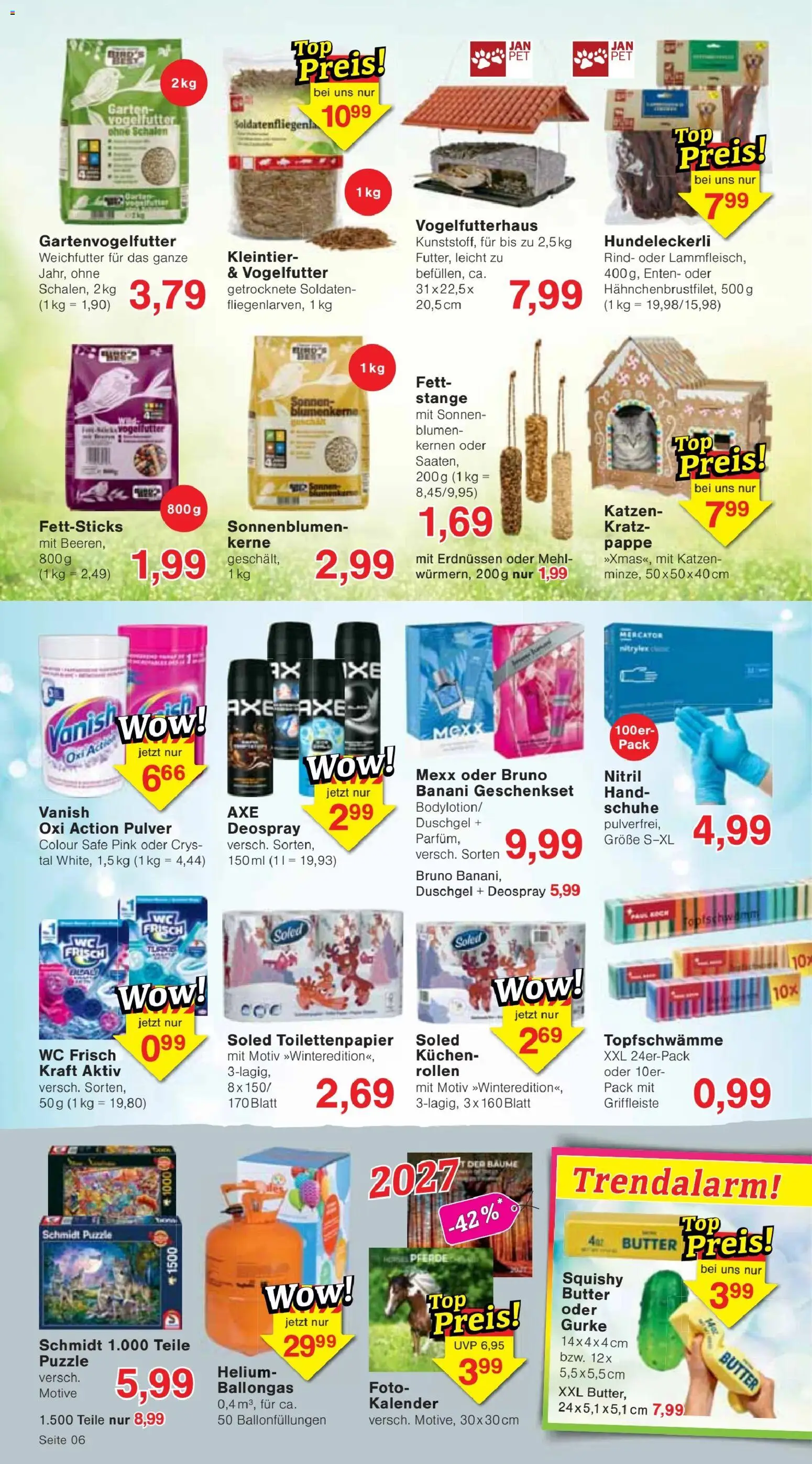 Vorschau von dem Prospekt des Geschäftes Jawoll, gültig ab dem 26.10.2026 - Kuchen, Butter, Toilettenpapier, Mehl, Duschgel, Axe, Wc frisch, Deospray