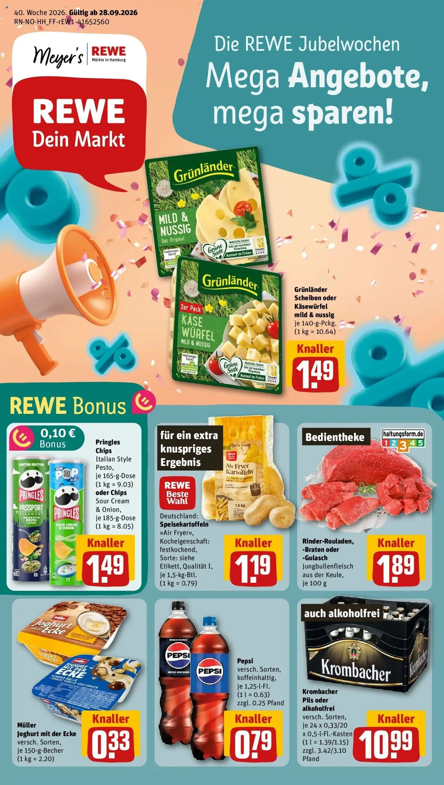 Vorschau von dem Prospekt des Geschäftes Rewe, gültig ab dem 28.09.2026