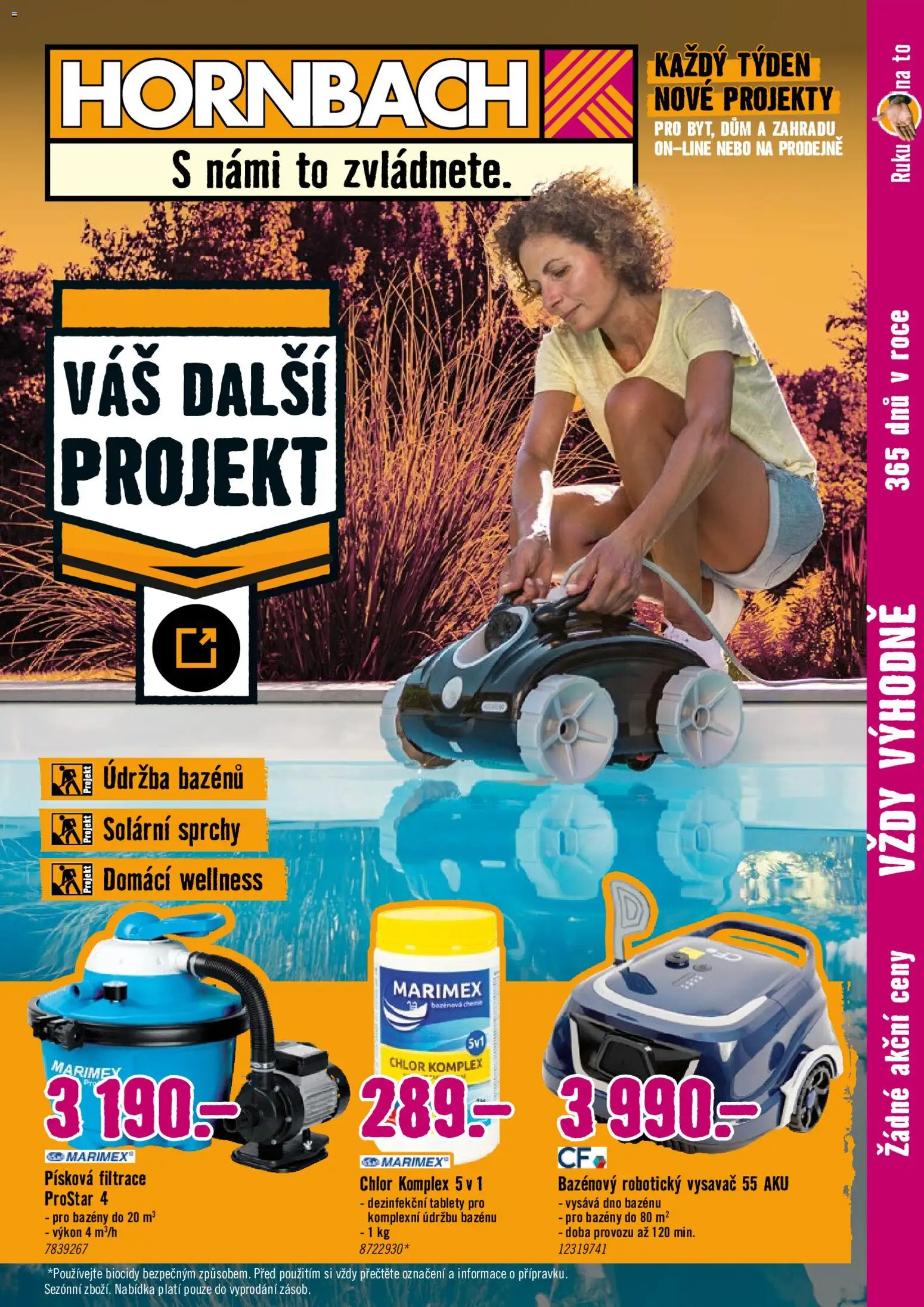 Náhled nabídky: HORNBACH HORNBACH leták - Bazénová chemie platný od 01.07.2026 - Vysavač, Robotický vysavač, Bazény, Písková filtrace