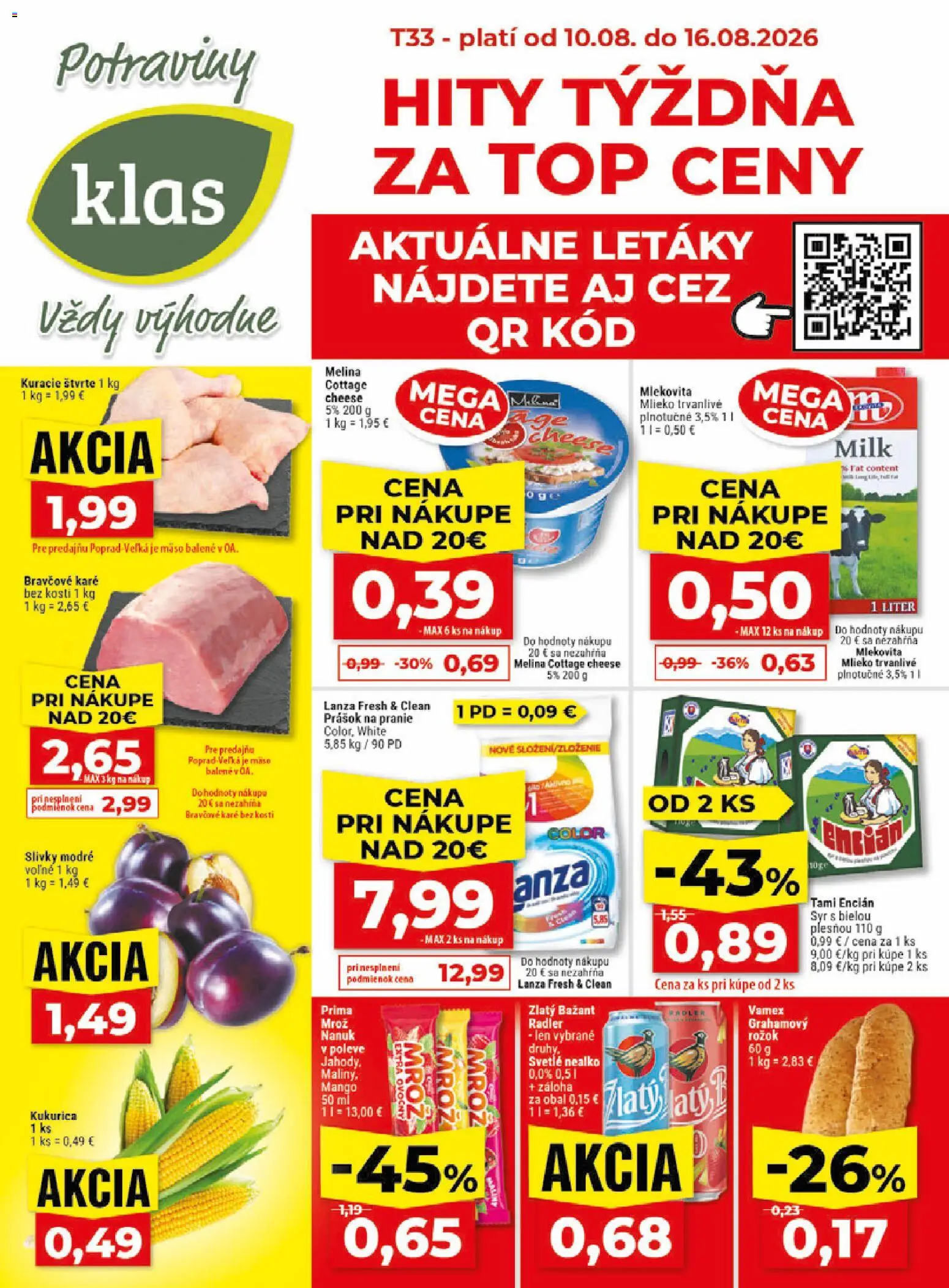 Náhľad Klas letáku platného od 10.08.2026