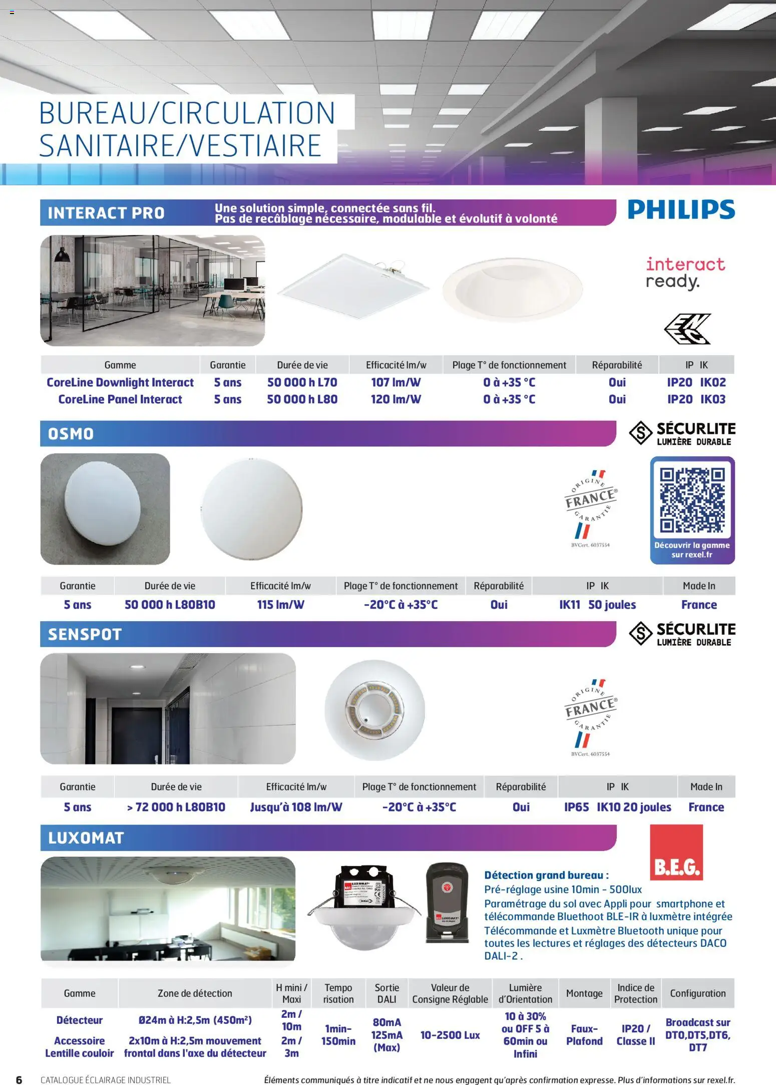 Prévisualisation de Rexel - éclairage industrie du magasin Rexel formulaire valide 16/04/2026 - Bureau, Smartphone, Lentille, Télécommande, Éclairage