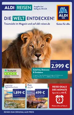 Vorschau von dem Prospekt des Geschäftes Aldi Reisen, gültig ab dem 01.06.2026