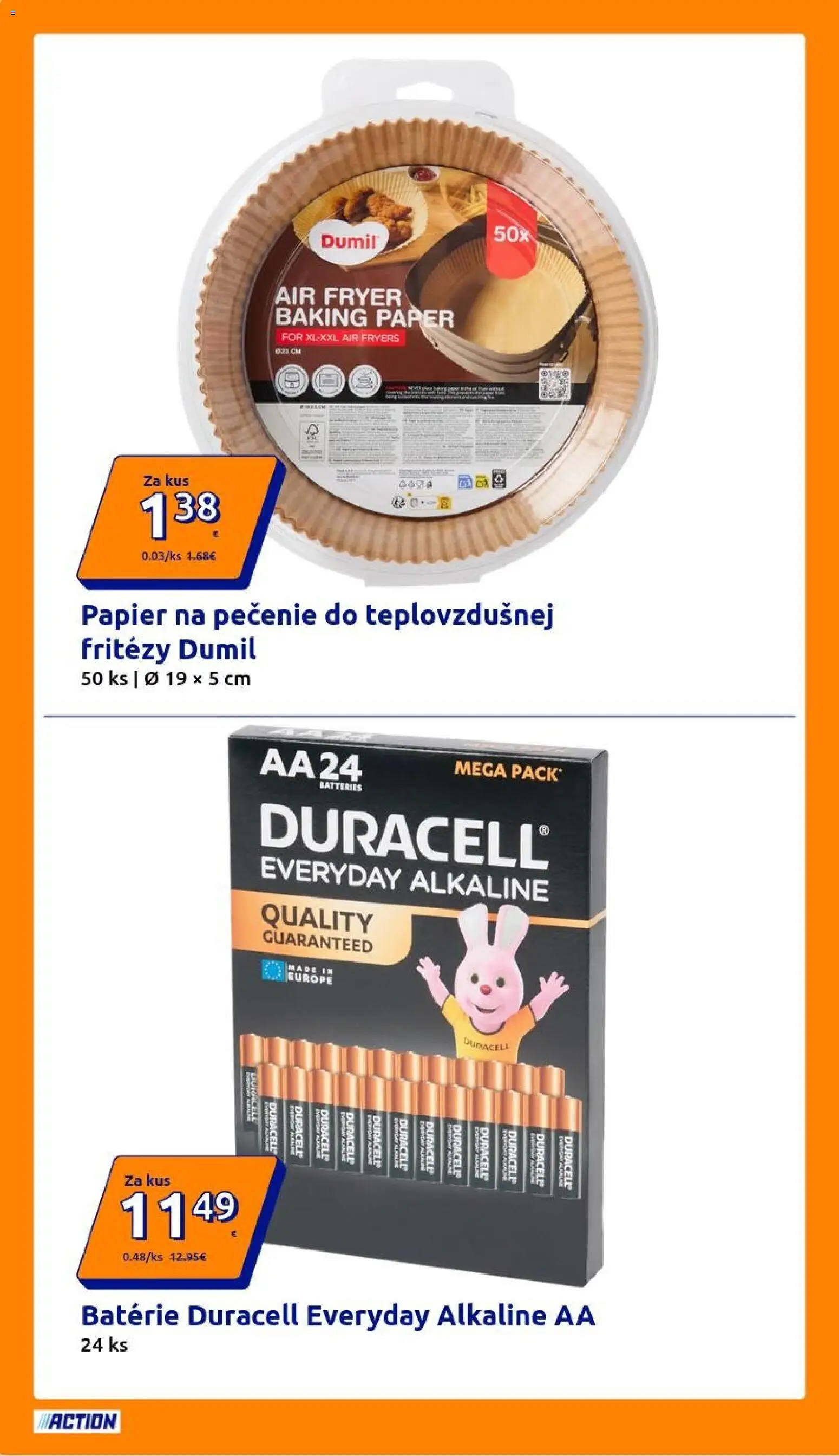 Náhľad Action letáku platného od 28.10.2026 - Batérie, Papier na pečenie