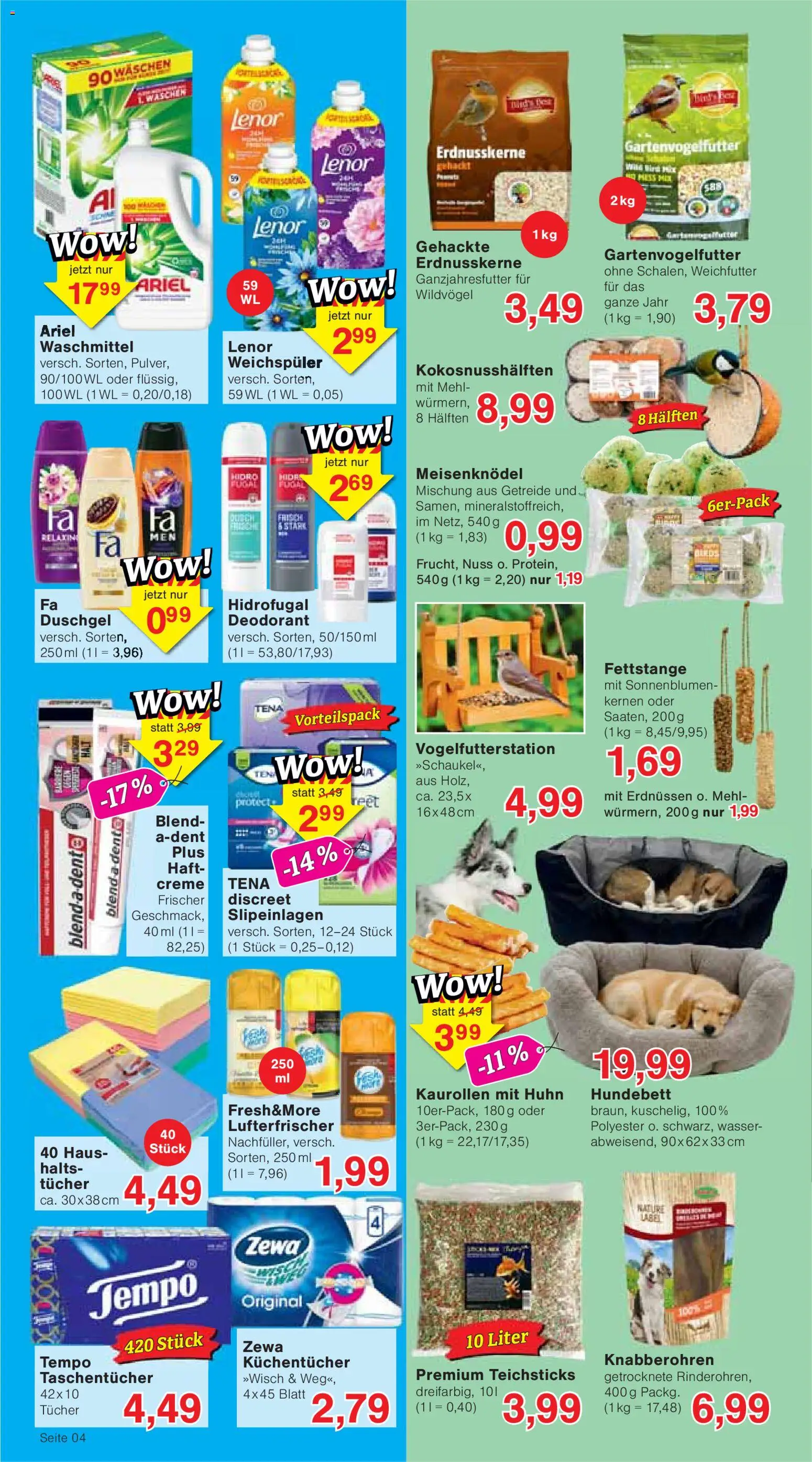 Vorschau von dem Prospekt des Geschäftes Wiglo Wunderland, gültig ab dem 07.09.2026 - Ariel, Waschmittel, Tempo, Getreide, Lenor, Duschgel, Taschentücher, Zewa