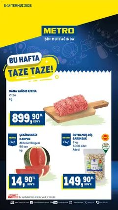 Metro Metro Katalog 08.07.2026 - Broşürünün önizlemesi