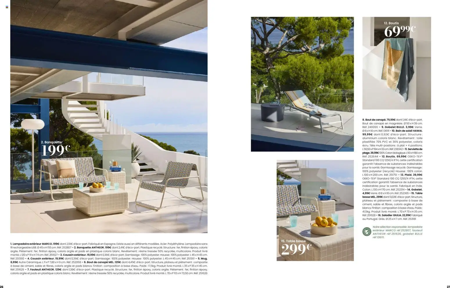 Prévisualisation de Maisons du Monde catalogue du magasin Maisons du Monde formulaire valide 02/09/2026 - Table basse, Canapé, Fauteuil, Lampadaire, Sable, Coton, Argile, Base