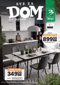 Pregled letka Bingo Sve za dom trgovine Bingo vrijedi od 21.09.2026