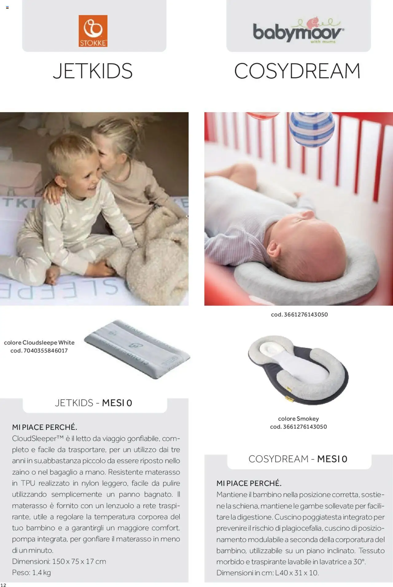 Anteprima dell'opuscolo Catalogo Camarette e Lettini dal negozio Prenatal valido da 01/01/2025 - Lavatrice, Zaino, Letto, Materasso, Cuscino