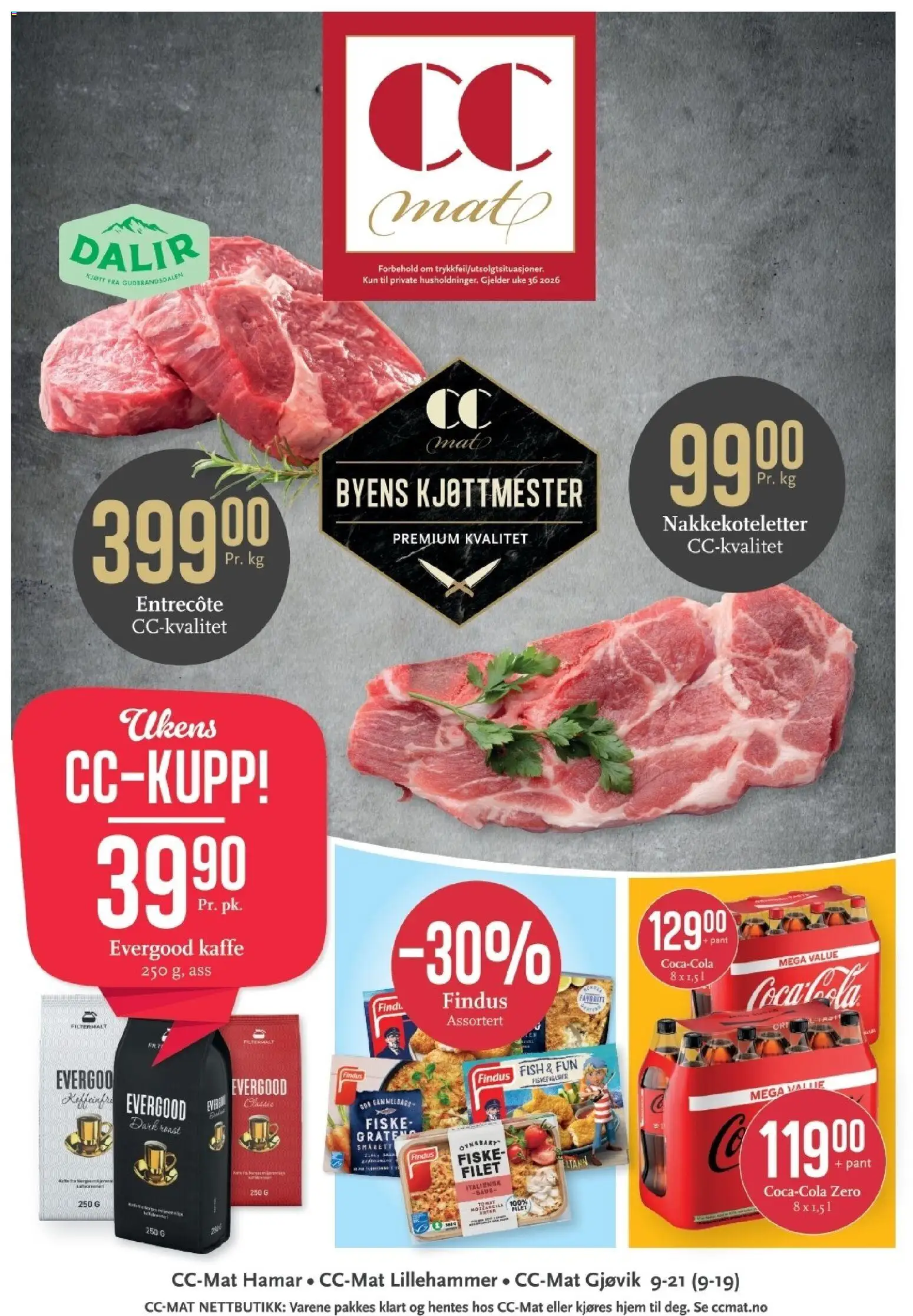 Forhåndsvis CC Mat kundeavis fra butikk CC Mat gyldig fra 31/08/2026