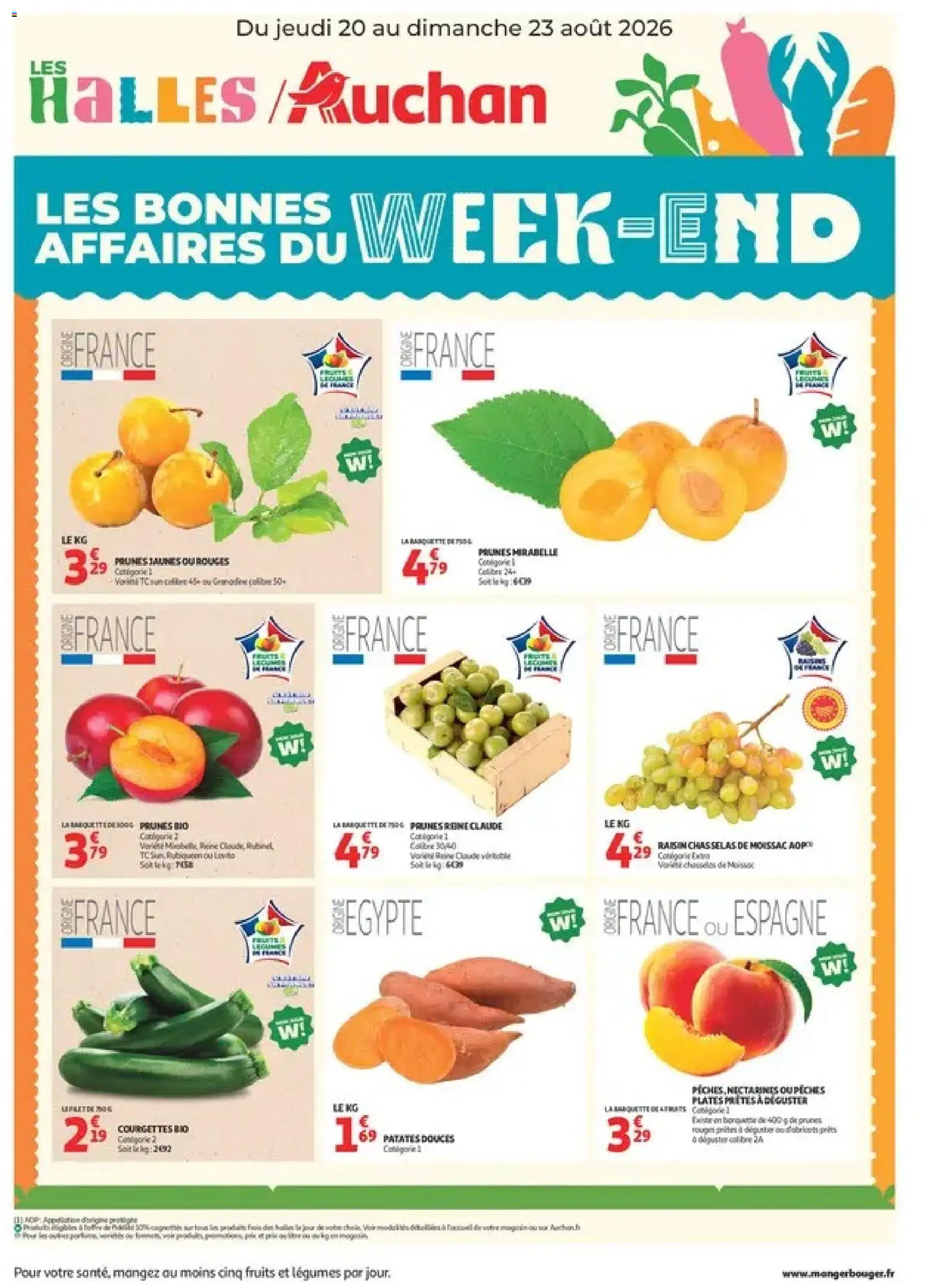 Prévisualisation de Auchan les bons plans du week-end dans votre hyper du magasin Auchan formulaire valide 20/08/2026