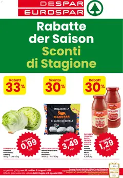 Anteprima dell'opuscolo Eurospar volantino Ora dal negozio Eurospar valido da 23/07/2026