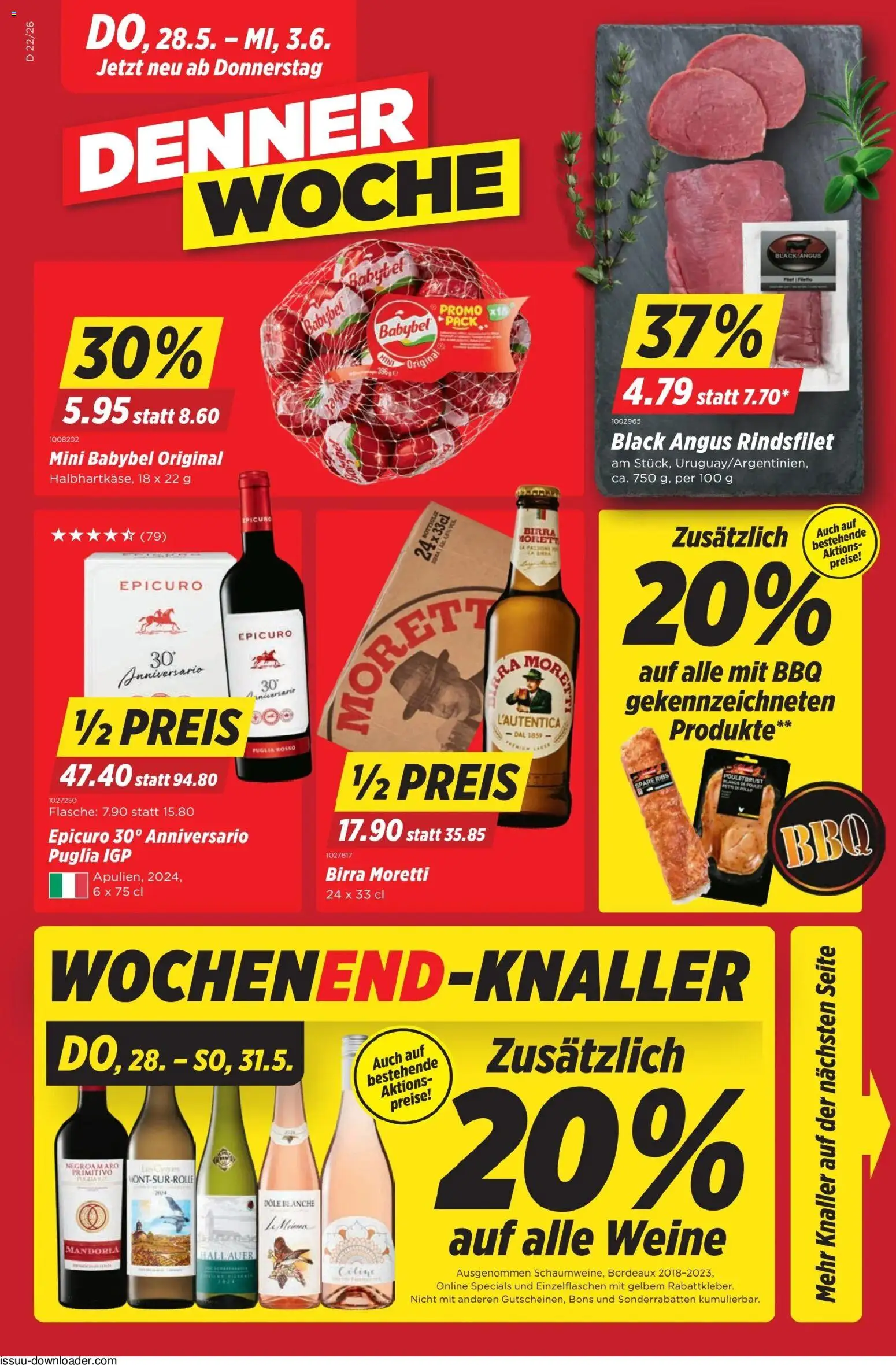 Vorschau des Merkblatts Denner aktionen vom Shop Denner gültig von 28.05.2026 bis 03.06.2026