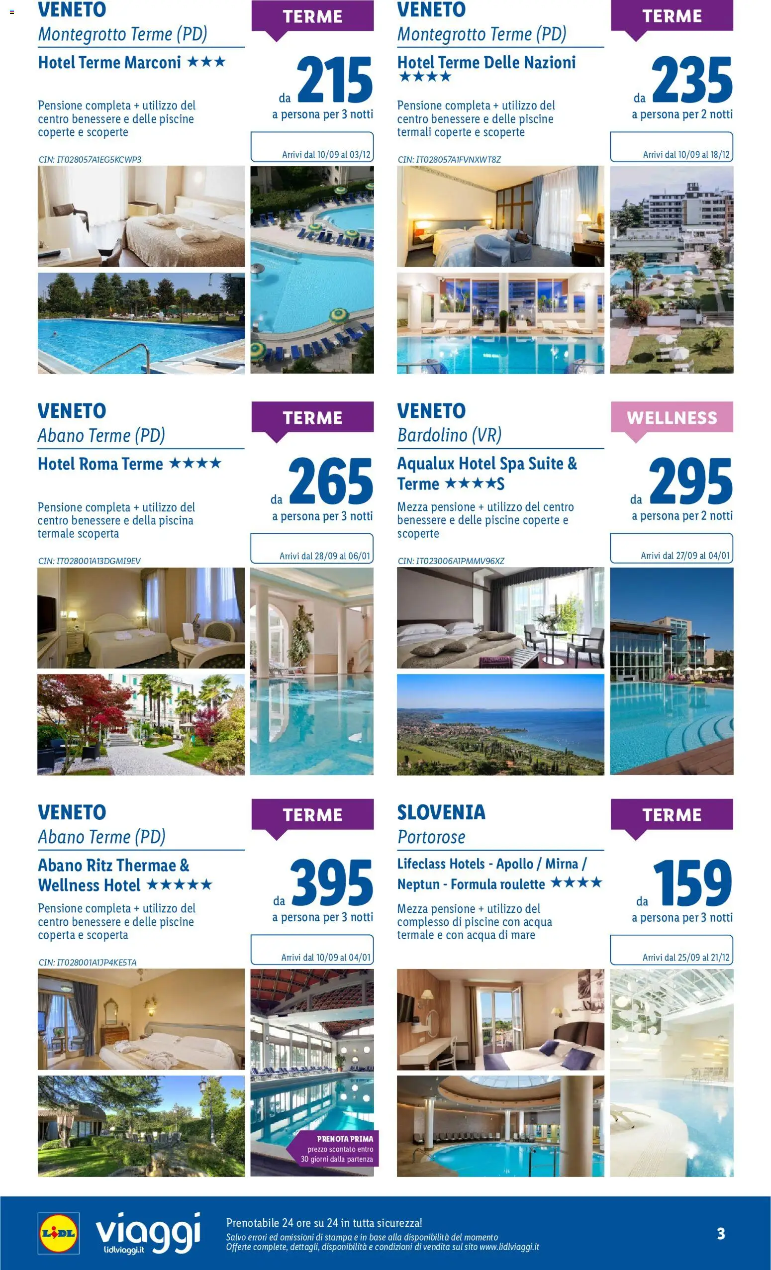 Anteprima dell'opuscolo Lidl volantino Viaggi dal negozio Lidl valido da 07/09/2026 - Piscina, Stampa, Acqua, Coperta