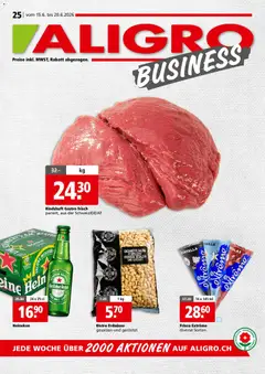 Vorschau des Merkblatts Aligro aktionen Business Chavannes, Matran, Genf, Sitten vom Shop Aligro gültig von 15.06.2026 bis 20.06.2026