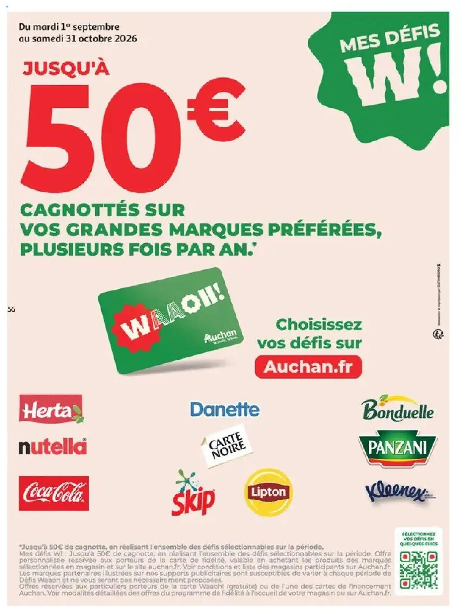 Prévisualisation de Auchan Ménage rentrée hypers du magasin Auchan formulaire valide 08/09/2026 - Nutella, Skip, Carte Noire