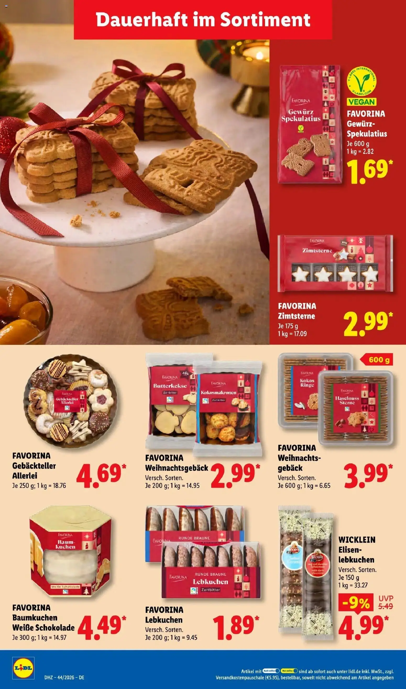 Vorschau von dem Prospekt des Geschäftes Lidl, gültig ab dem 26.10.2026 - Kuchen, Schokolade, Butterkekse