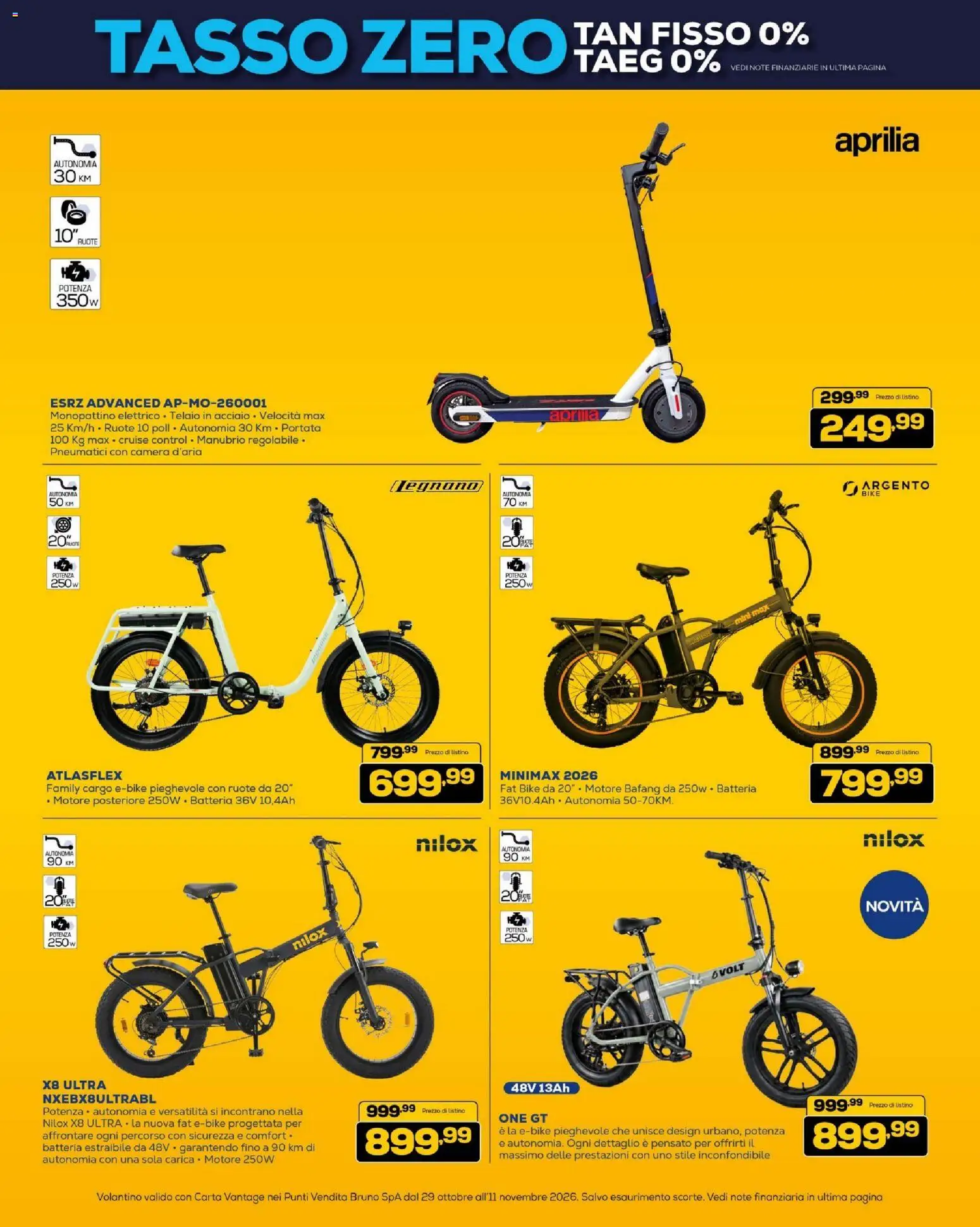 Anteprima dell'opuscolo BRUNO Black Friday ML dal negozio BRUNO valido da 29/10/2026 - Monopattino elettrico, Monopattino, Batteria
