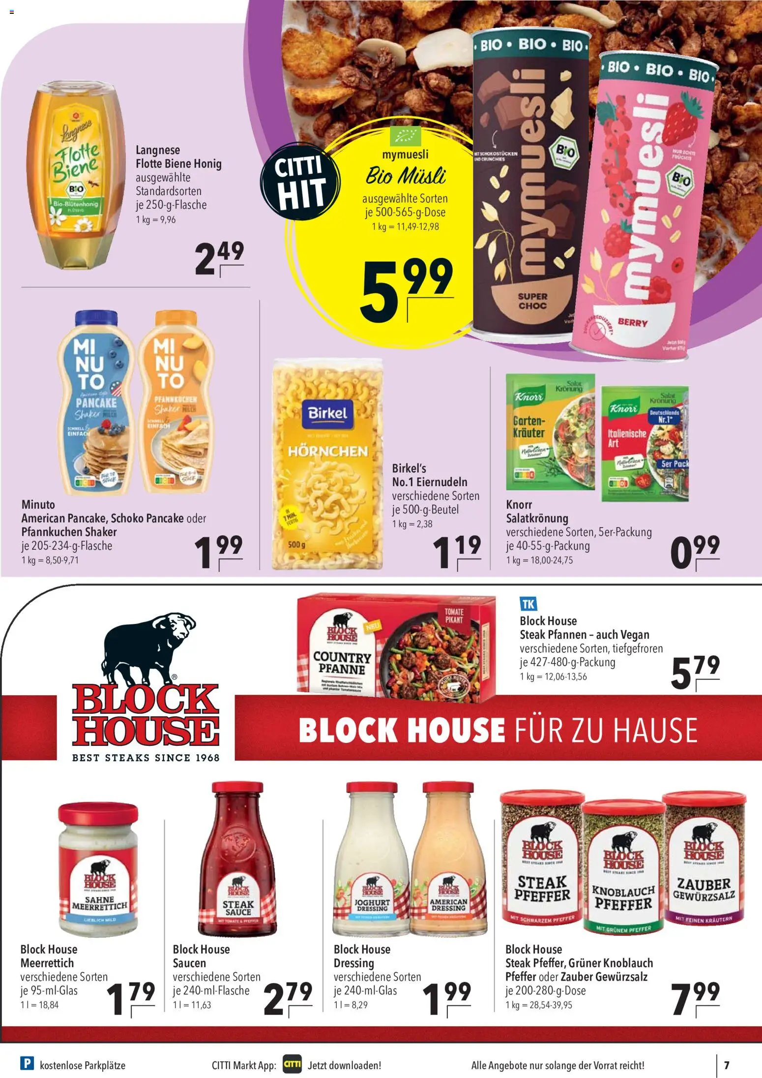 Vorschau von dem Prospekt des Geschäftes CITTI Markt, gültig ab dem 09.09.2026 - Pfannkuchen, Steak, Joghurt, Salat, Knoblauch, Knorr, Pfeffer, Langnese