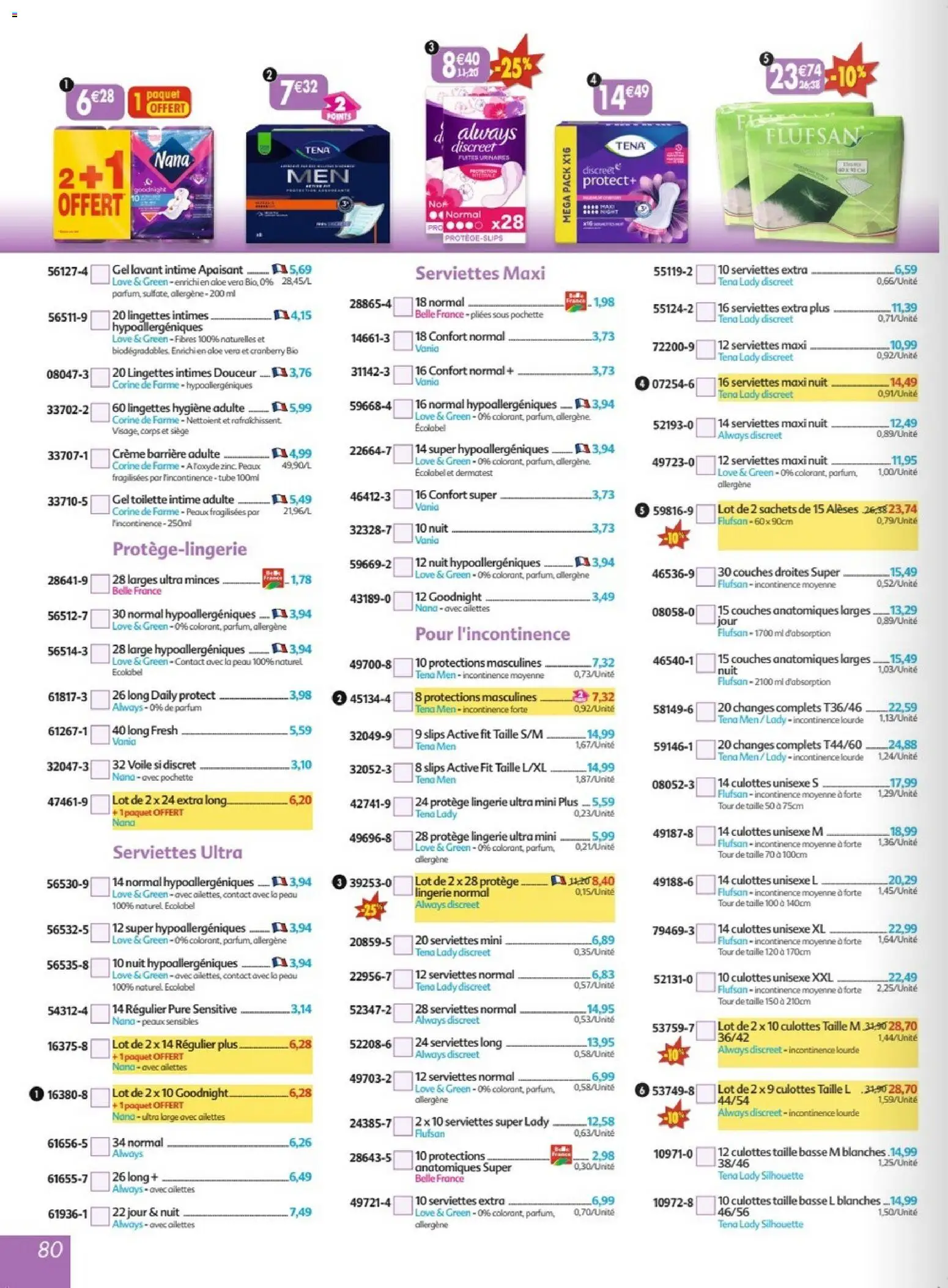 Prévisualisation de Maximo catalogue epicerie du magasin Maximo formulaire valide 26/10/2026 - Parfum, Aloe vera, Crème, Always, Slips, Couches, Hygiène, Corine de Farme