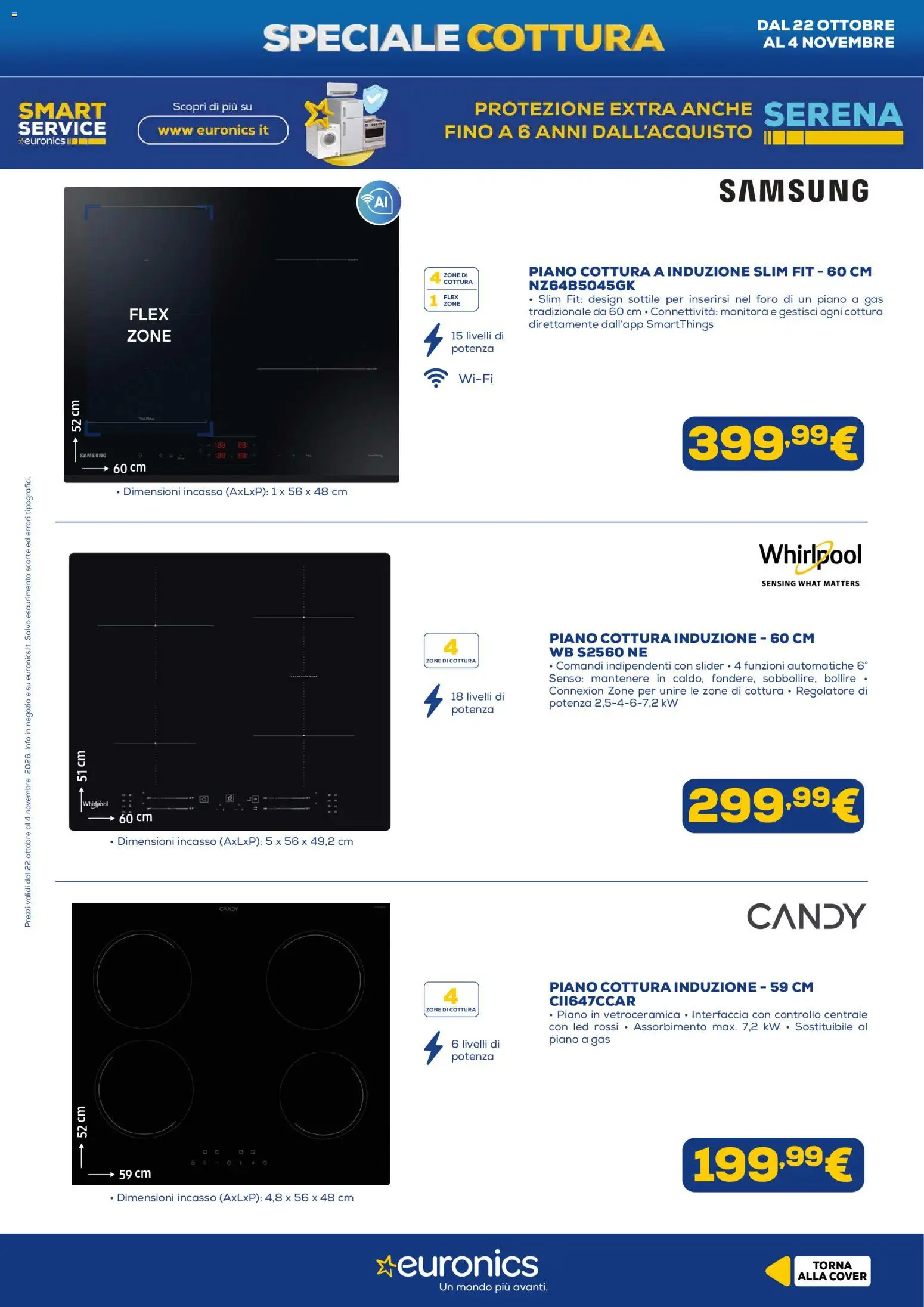 Anteprima dell'opuscolo Euronics volantino Cottura dal negozio Euronics valido da 22/10/2026 - Samsung, Piano cottura a induzione, Piano cottura induzione, Piano cottura