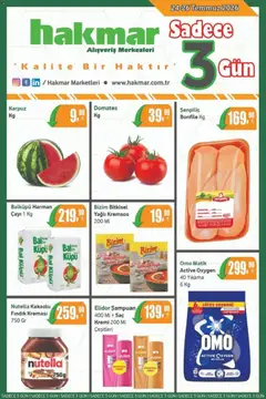 Hakmar Hakmar - Katalog Sadece 3 Gün 24.07.2026 - Broşürünün önizlemesi