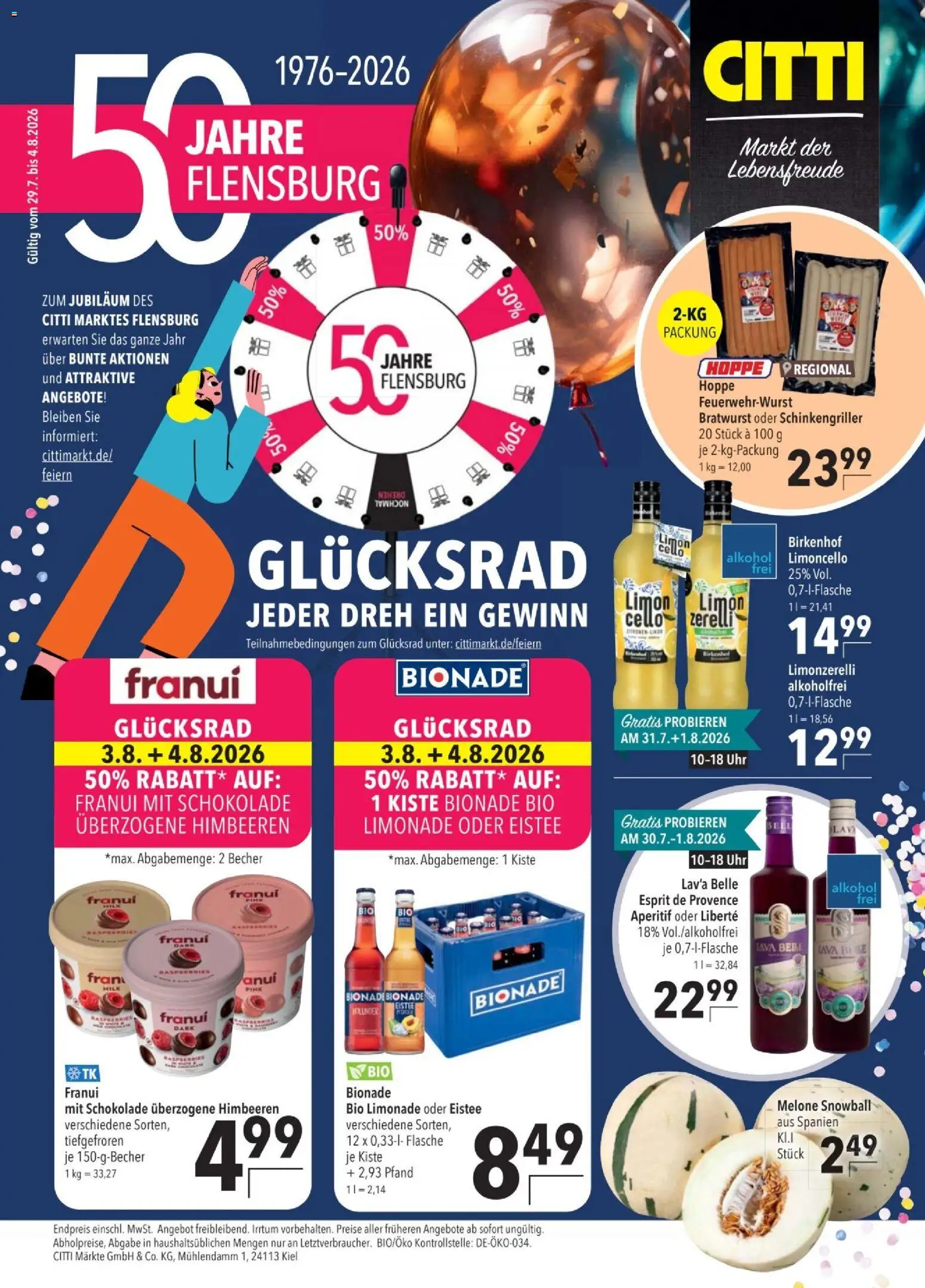 Eksempel på tilbudsavis CITTI - 50 år i Flensborg fra butik CITTI gyldig fra 29/07/2026