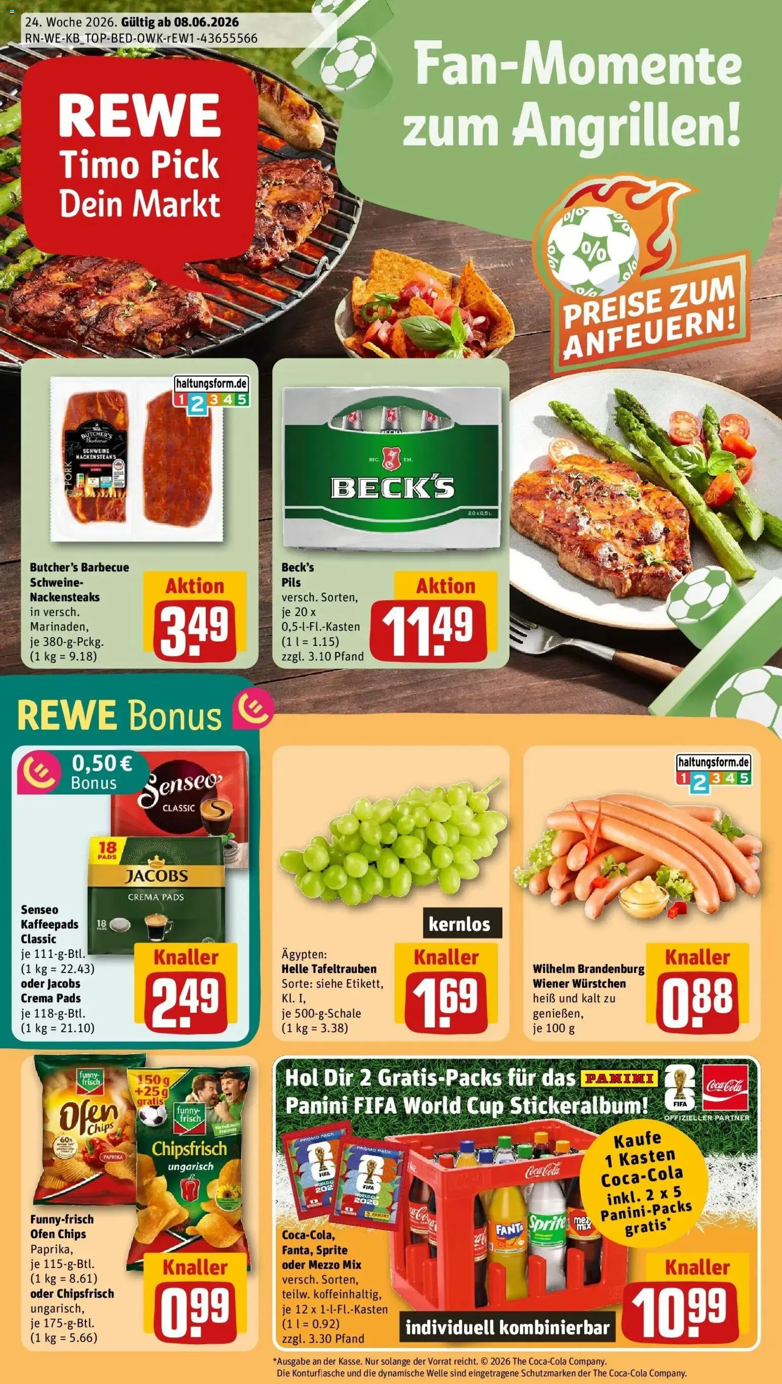 Vorschau von dem Prospekt des Geschäftes Rewe, gültig ab dem 08.06.2026