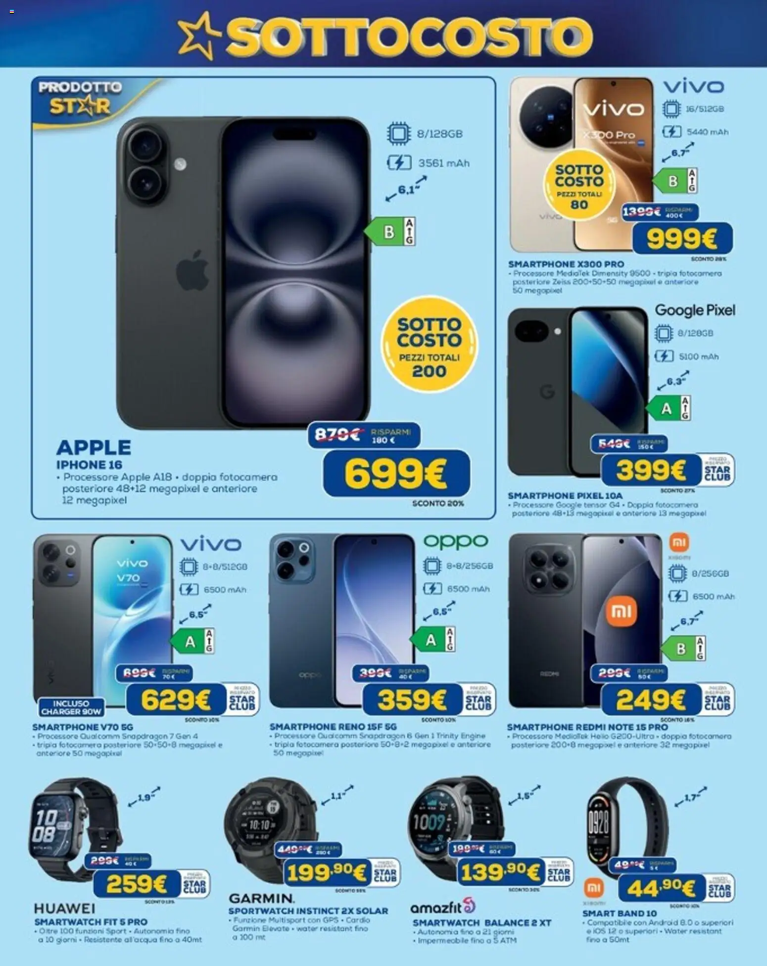 Anteprima dell'opuscolo Euronics volantino dal negozio Euronics valido da 10/09/2026 - Iphone, Huawei, Smartphone, Smartwatch, Fotocamera