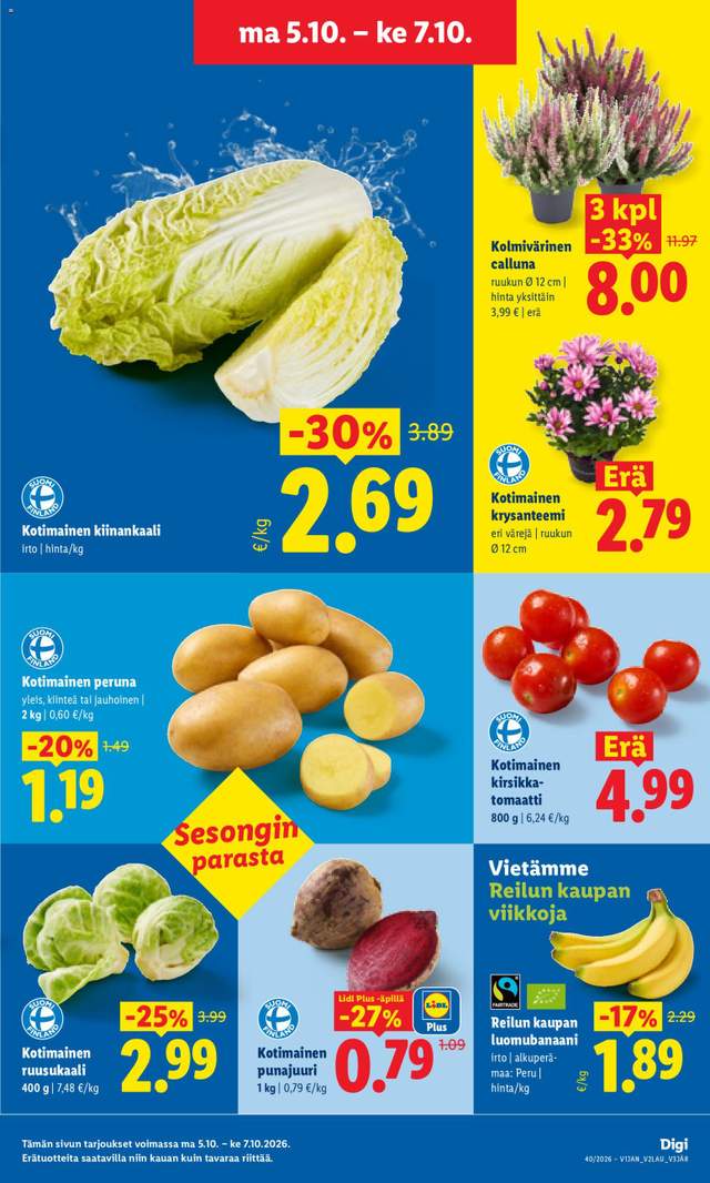 Uusi Lidl tarjouslehti alkaen 05/10