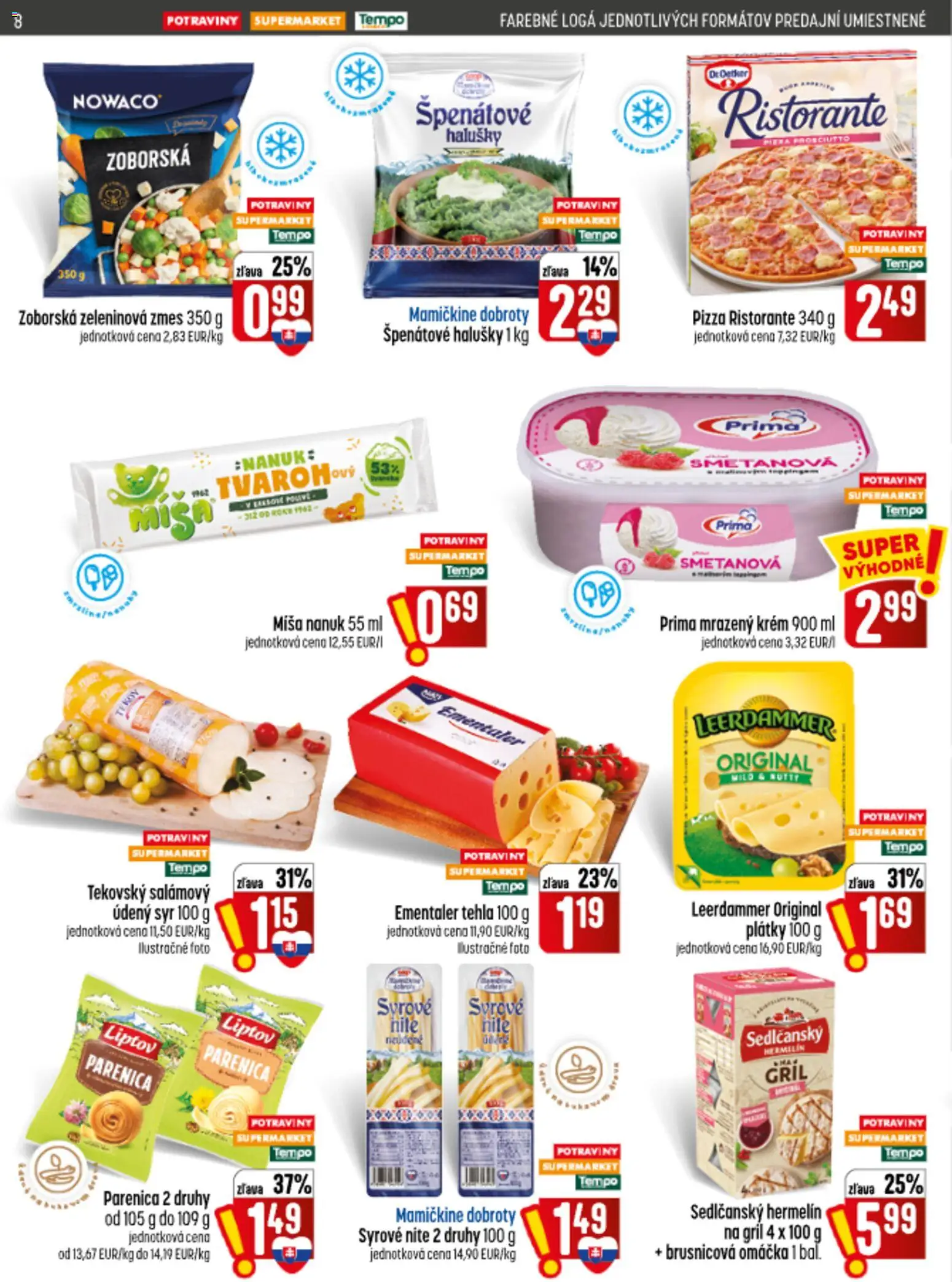 Náhľad COOP Jednota letáku platného od 10.09.2026 - Pizza, Syr, Prosciutto, Hermelín, Omáčka, Nanuk, Krém, Zeleninová zmes