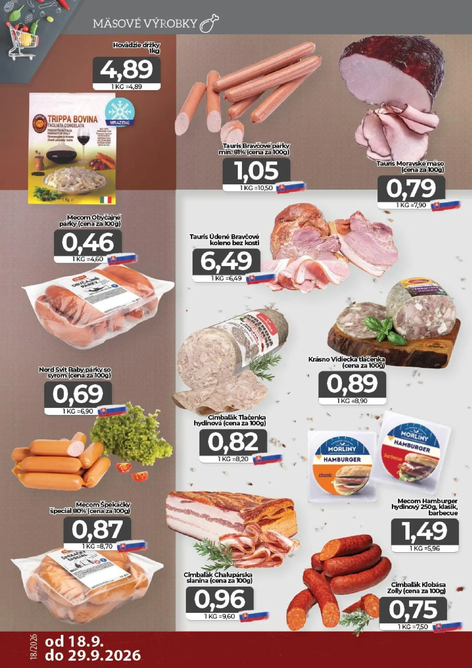 Náhľad CBA Komfos letáku platného od 18.09.2026