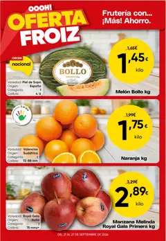 Vista previa del folleto de la tienda Froiz válido desde el 21/09/2026 