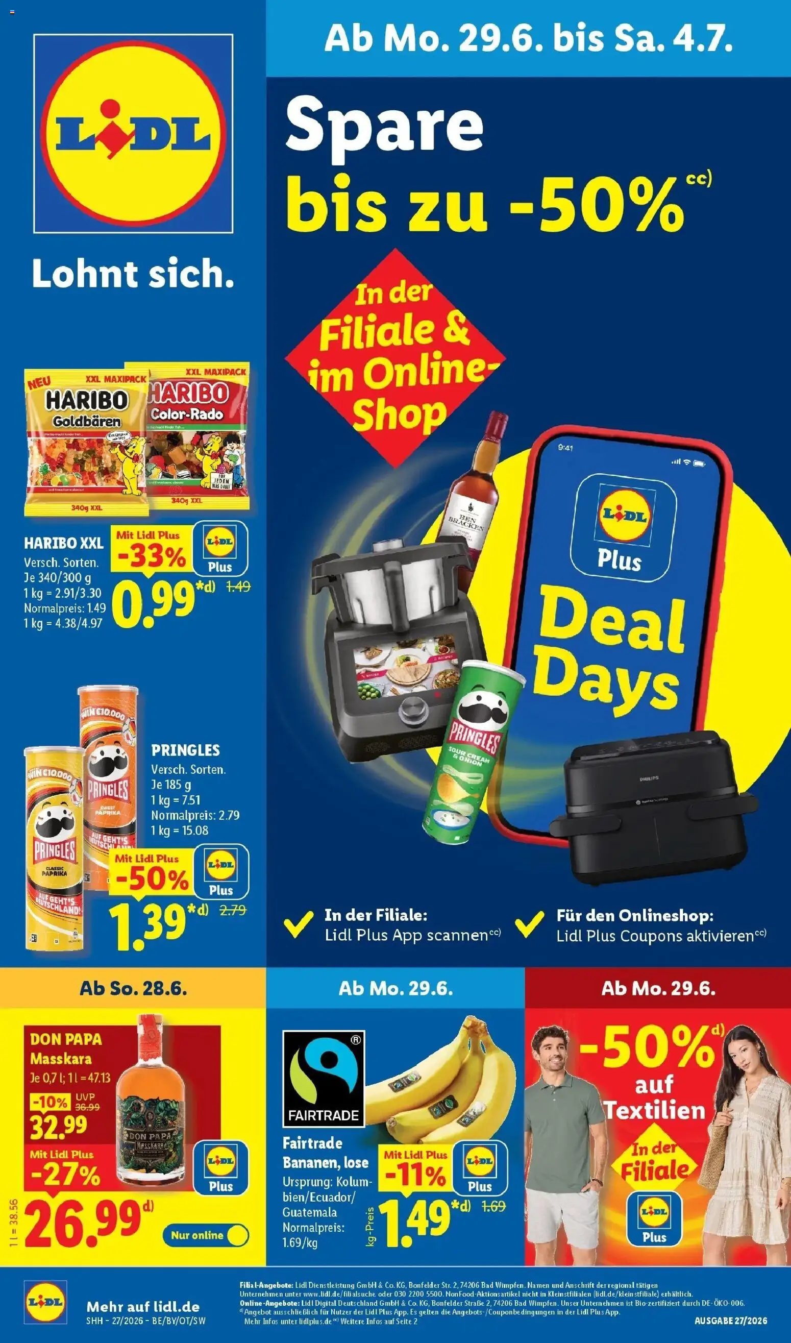 Vorschau von dem Prospekt des Geschäftes Lidl, gültig ab dem 28.06.2026