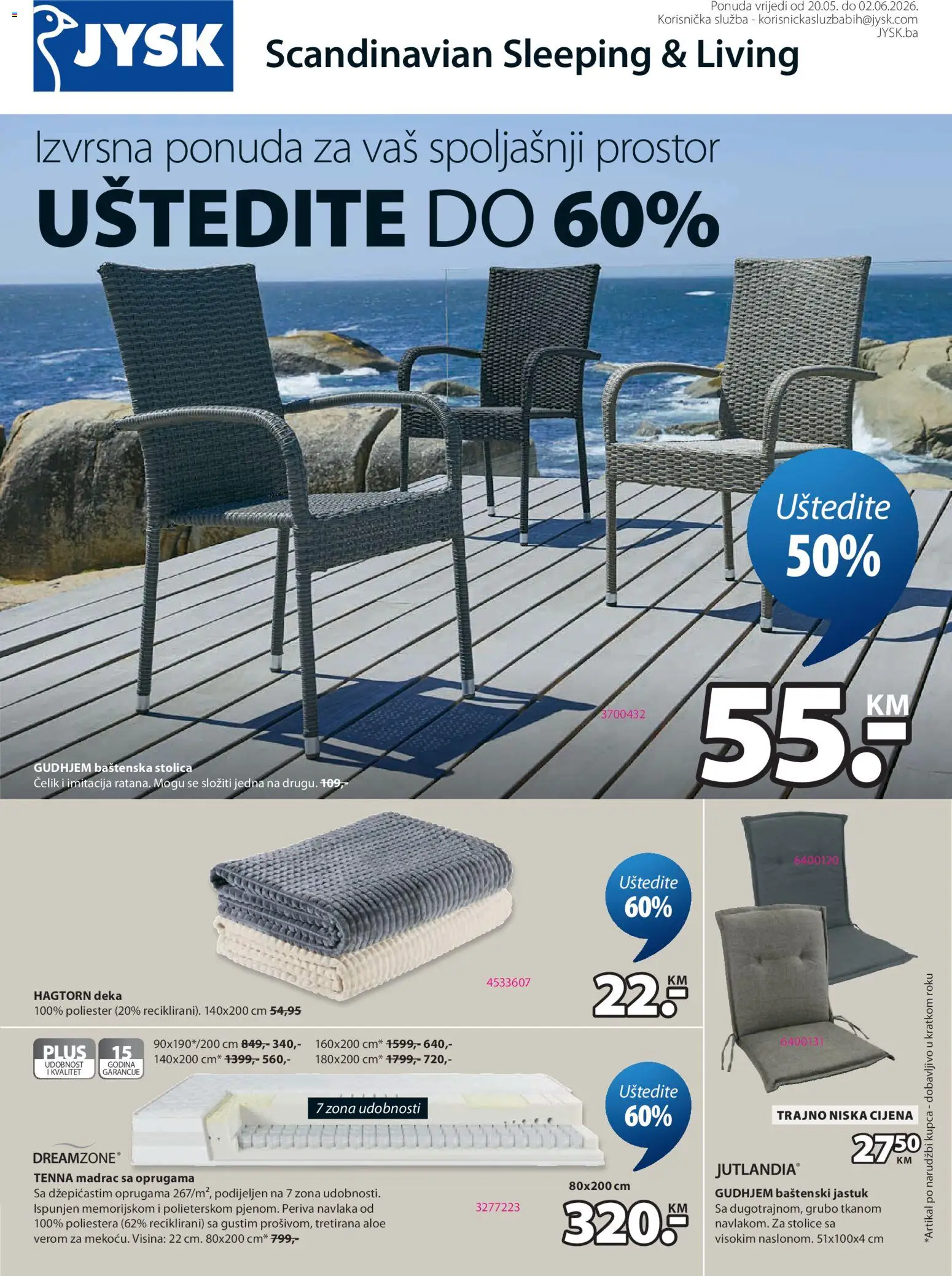Pregled letka JYSK katalog trgovine JYSK vrijedi od 20.05.2026