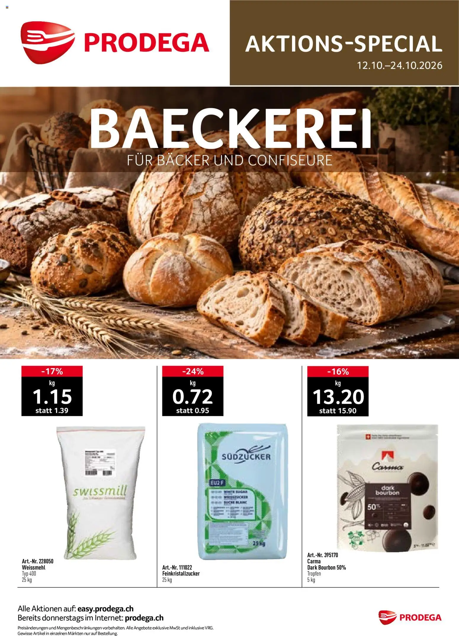 Vorschau des Merkblatts Prodega aktionen Bäckerei vom Shop Prodega gültig von 12.10.2026 bis 24.10.2026 - Bourbon