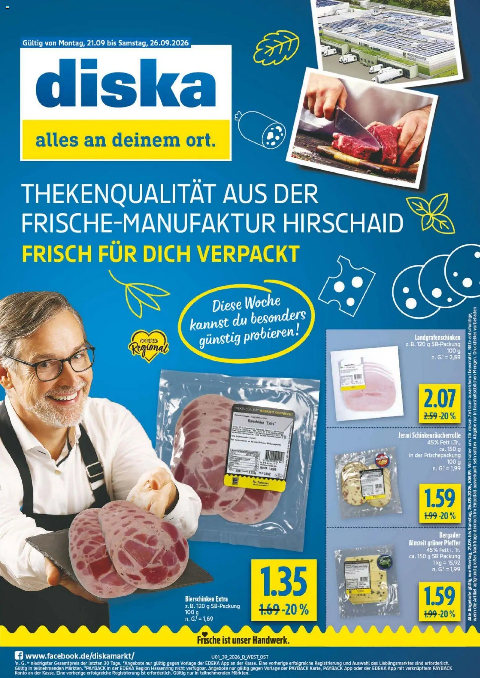 Vorschau von dem Prospekt des Geschäftes Diska, gültig ab dem 21.09.2026