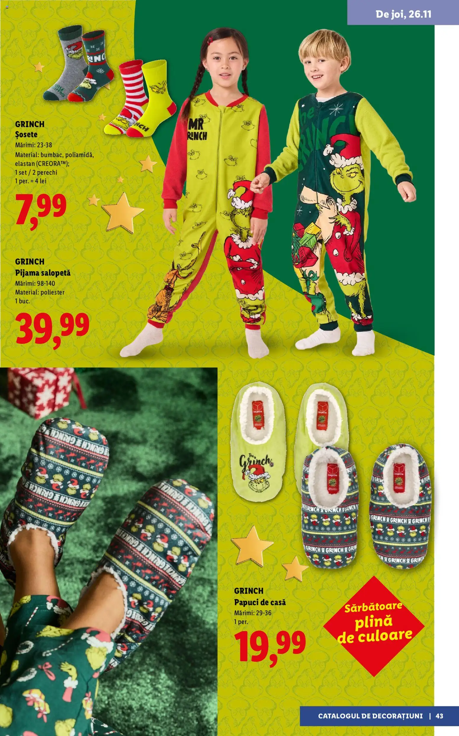 Previzualizarea de cataloage: Lidl Lidl Catalog Decorațiuni valabil de la 05.11.2026 - Sport, Papuci, Salopetă, Șosete, Papuci de casă, Pijamă